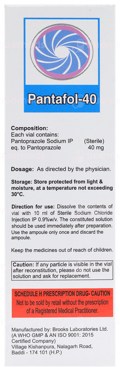 Pantafol 40 Injection 1 Pantafol 40 Injection 1